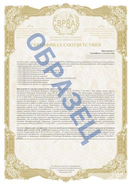 Образец Приложение к СТО 01.064.00220722.2-2020 Трехгорный Сертификат СТО 01.064.00220722.2-2020 